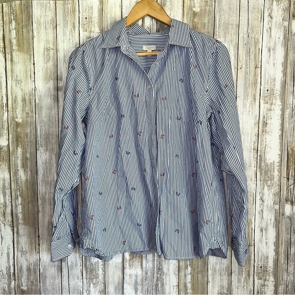 Talbots Tops - Talbots Stripe Butterfly Button Down